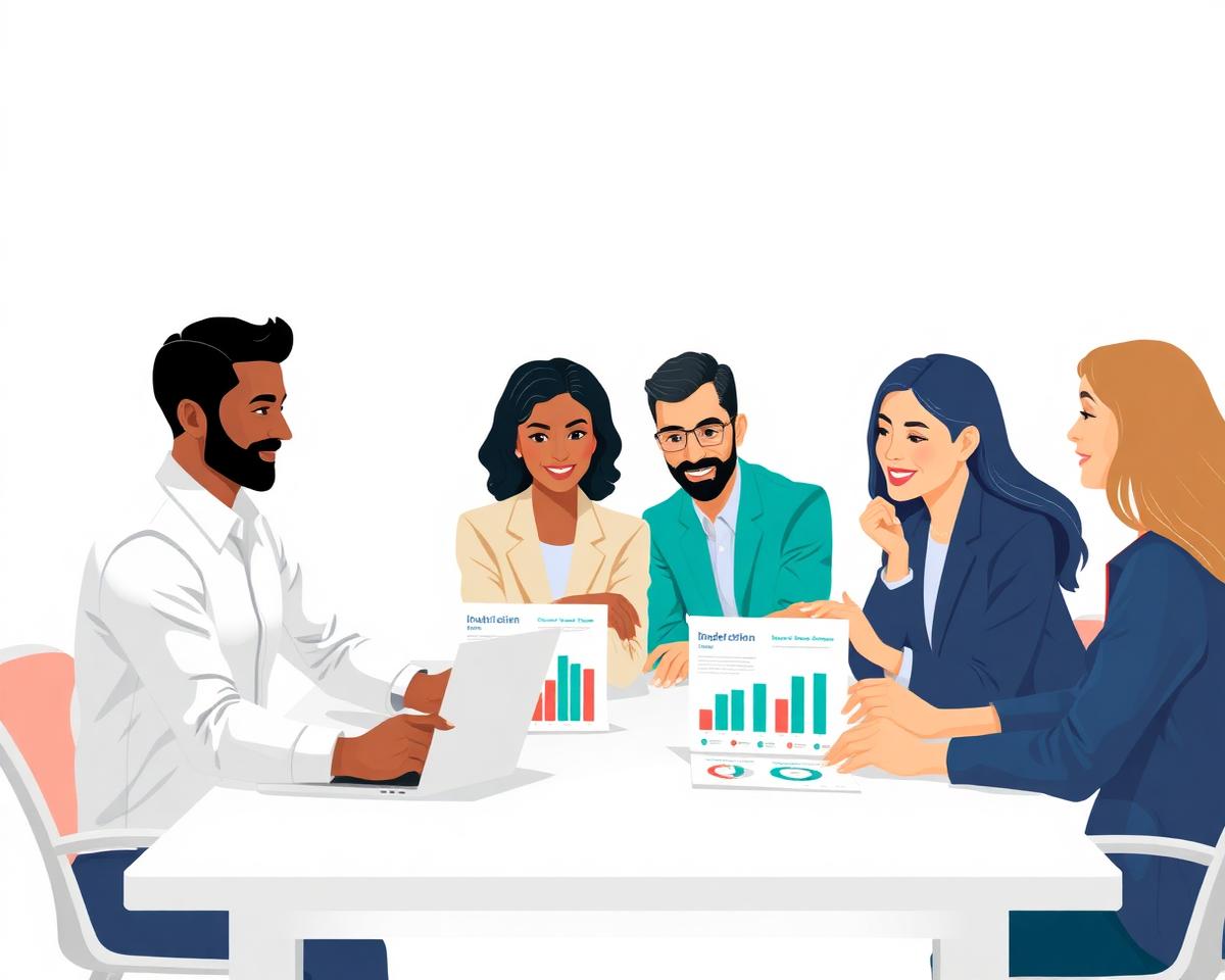 Employers and an insurance Broker collaborating on coverage and benchmarking